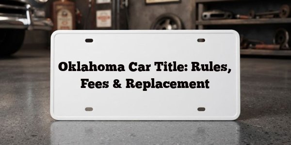 Oklahoma Car Title: Rules, Fees & Replacement