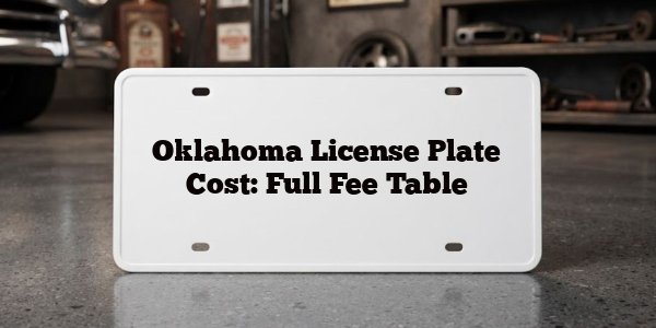 Oklahoma License Plate Cost: Full Fee Table